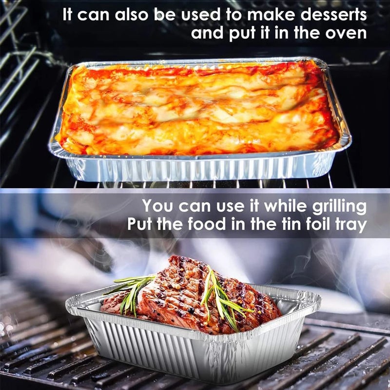 Waytiffer Aluminum Pans 9x13 Disposable Foil Pans (10 Pack) Half Size Deep Steam Table Pans Extra Thick for Baking, Cooking, Roasting, Heating, Serving & Lining Steam-Table Trays - Image 5