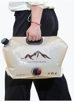 YASMINARA 8L Foldable Water Jug with Tap Indoor Outdoor BPA Free Large Volume Food-Grade Plastic Water Storage Bag for Hajj or Umrah Camping Picnic Desert Emergency No-Leak Dust-Free Water Storage Containers  - Image 2