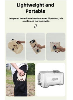 YASMINARA 8L Foldable Water Jug with Tap Indoor Outdoor BPA Free Large Volume Food-Grade Plastic Water Storage Bag for Hajj or Umrah Camping Picnic Desert Emergency No-Leak Dust-Free Water Storage Containers  - Image 5
