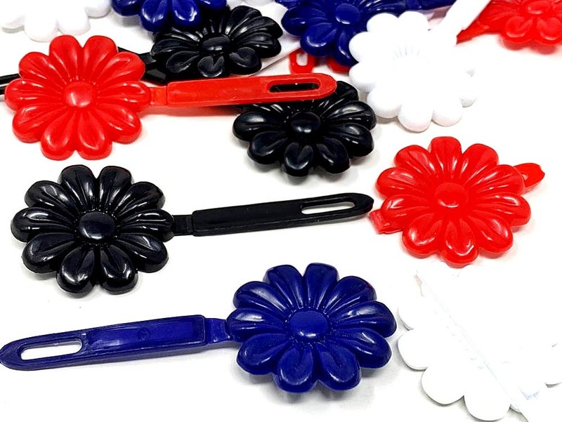 Tara Girls Self Hinge Plastic Bow Hair Barrettes Selection (BR83) - Image 3