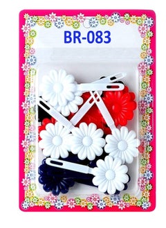 TARA Tara Girls Self Hinge Plastic Bow Hair Barrettes Selection (BR83)  - Image 1