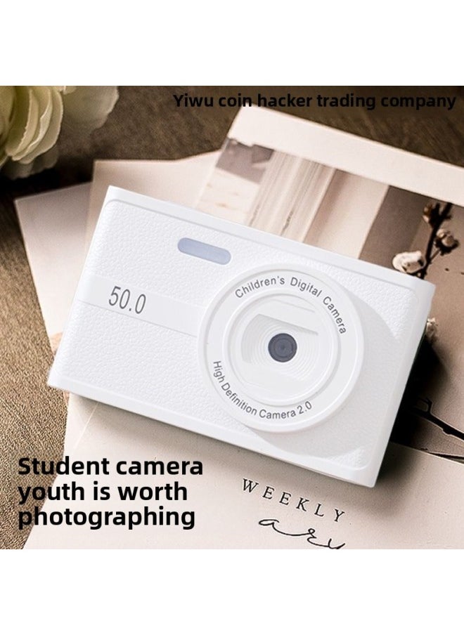 Generic Pixel Digital Camera Campus HD Card Player Student Travel Retro Small Starter Gift-Body Color:Moonlight White [selfie + Fill Light + Filter Beauty]] - Official Standard  - Image 2