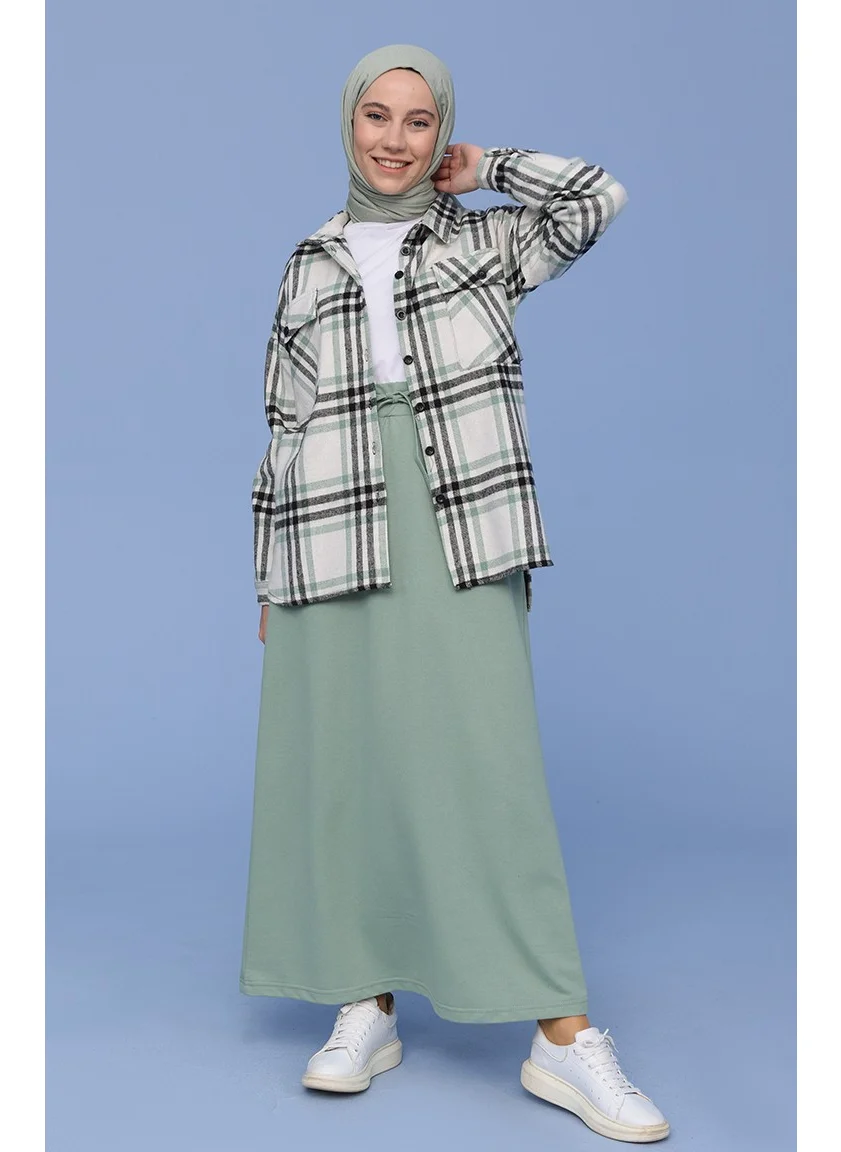 Sefa Merve Pocket Sports Skirt 0152-17 Almond Green