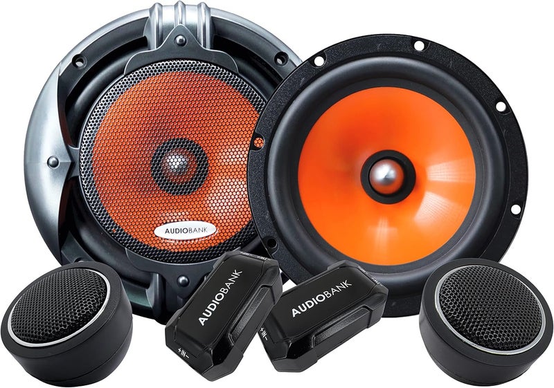 Audiobank 1000W 6.5-Inch 2-Way Car Audio Component Speaker System - Image 1