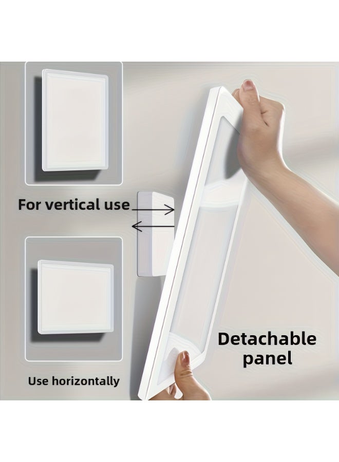 TrustMate 2 PCS Modern A4 Magnetic Display Frame - Self-Adhesive Sign & Photo Holder - Horizontal & Vertical Use - Ideal for Retail Shops, Offices, and Home Decor - Image 4