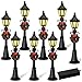 KVCSYAW Christmas Mini Street Light Models 4 Pcs Mini Street Lamp Dollhouse Streetlight Models Miniature Christmas Village Pathway Lantern Post for DIY Micro Landscape Fairy Garden Accessories - Image 2