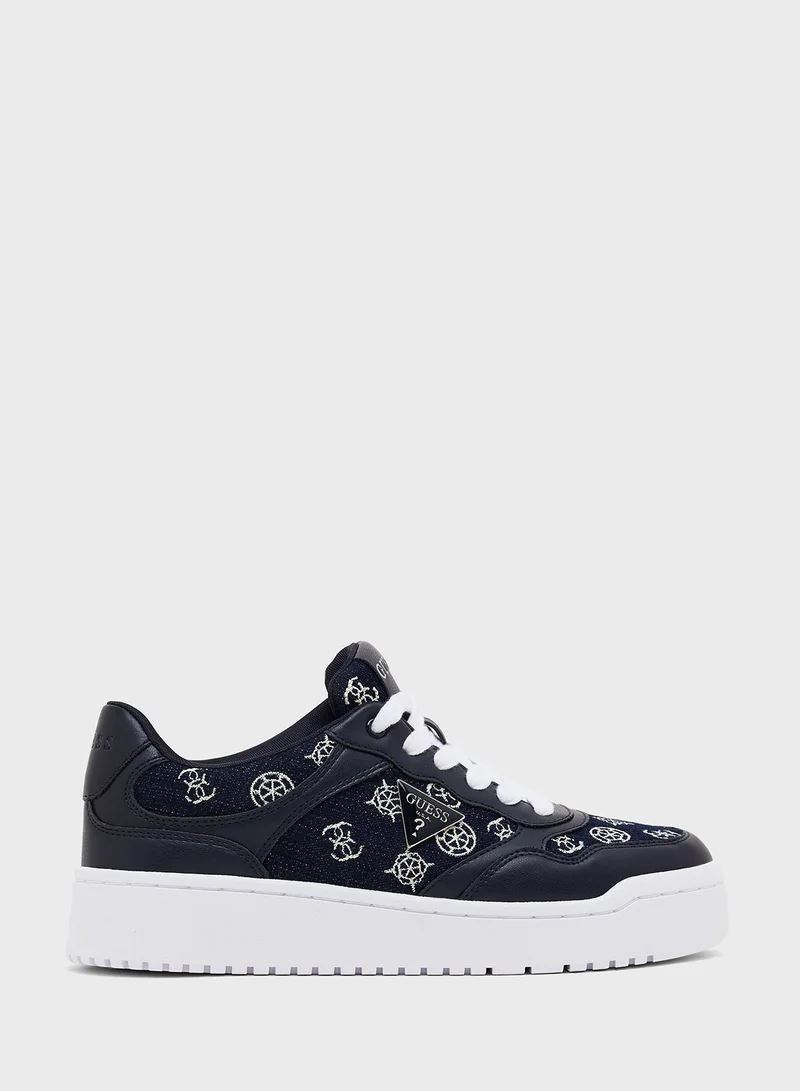 GUESS Lace Up Low Top Sneakers