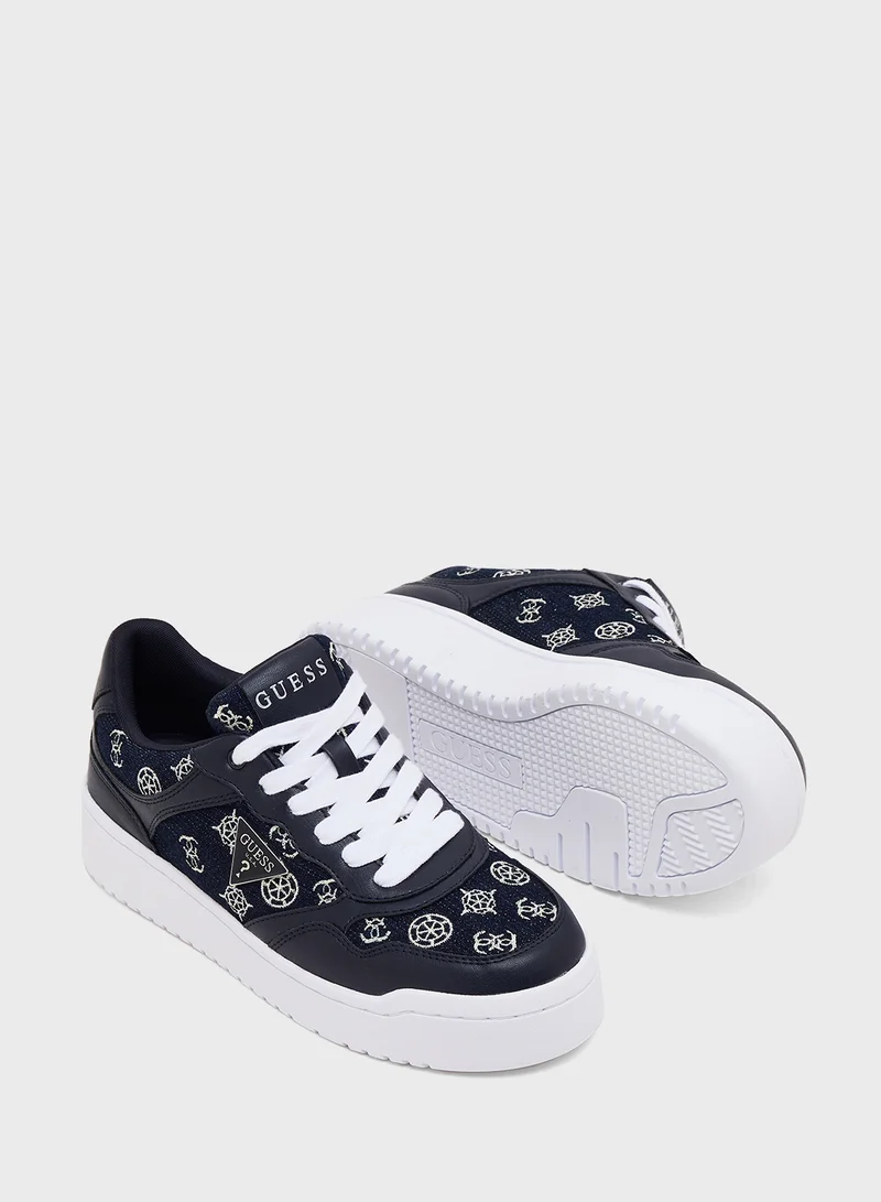 GUESS Lace Up Low Top Sneakers