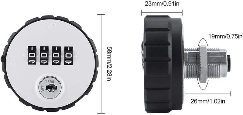 Aramox Digital Door LockDigital Zinc Alloy Code Combination Cam Cabinet Convenient Password Lock with Keys36mm - Image 2