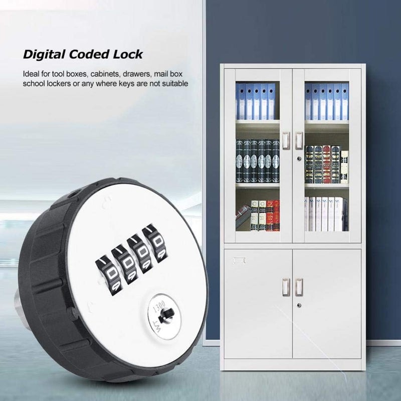 Aramox Digital Door LockDigital Zinc Alloy Code Combination Cam Cabinet Convenient Password Lock with Keys36mm - Image 3