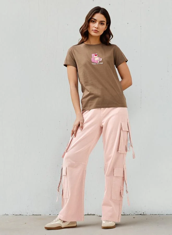 SP Characters Lots-o'-Huggin' Bear Embroidered Crew Neck T-shirt