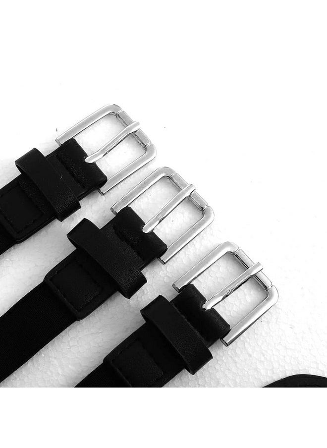 Milakoo - Pu Leather High Waist Belt Wide Elastic Stretch Corset Cinch Waistband With Alloy Buckle - Image 1