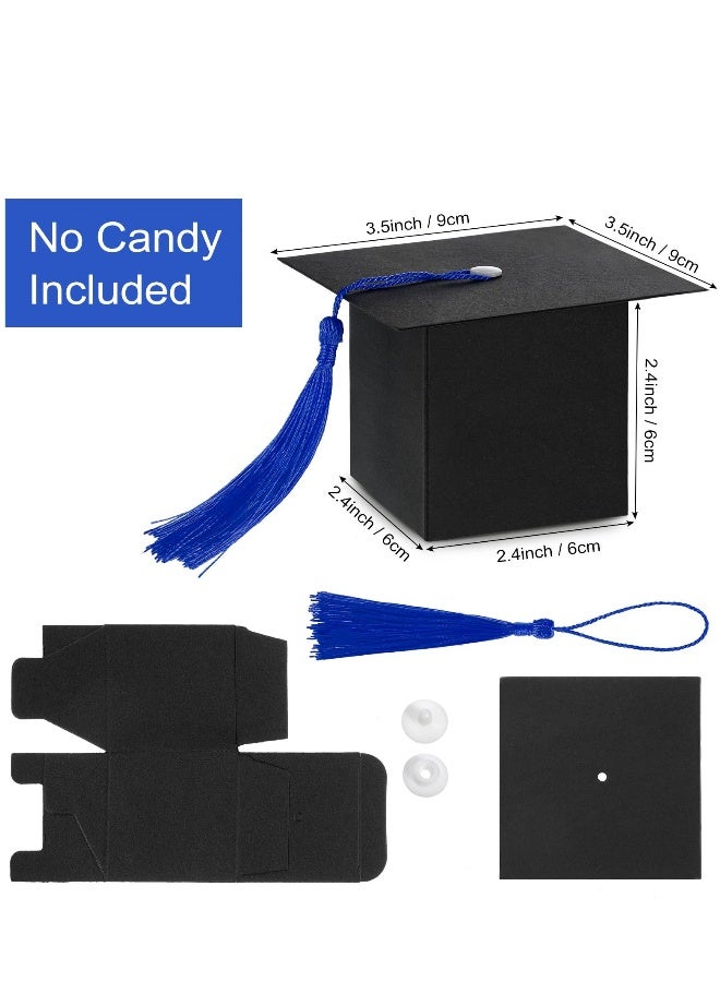 25-Pack Blue Graduation Hat Candy Boxes 2023 - Decorative Gift Boxes with Fringe for Graduation Party Supplies, Perfect for Candy, Chocolate, and Souvenirs. - Image 4