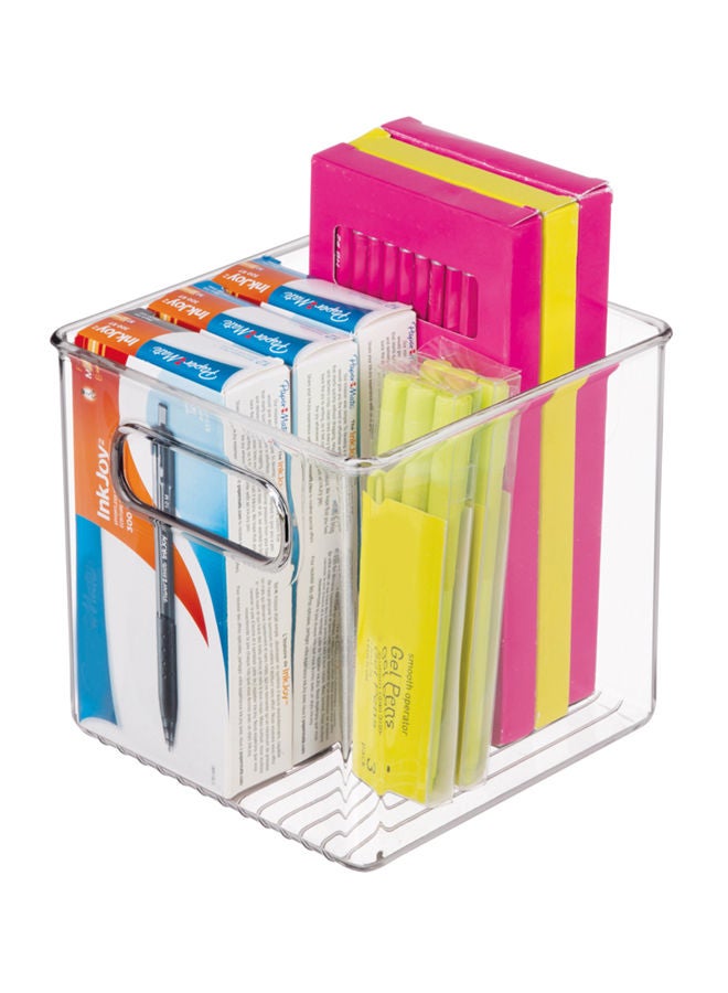 IDesign صندوق تخزين ثلاجة + مخزن إنترديزاين 6 × 6 × 6 بوصة شفاف - Image 4