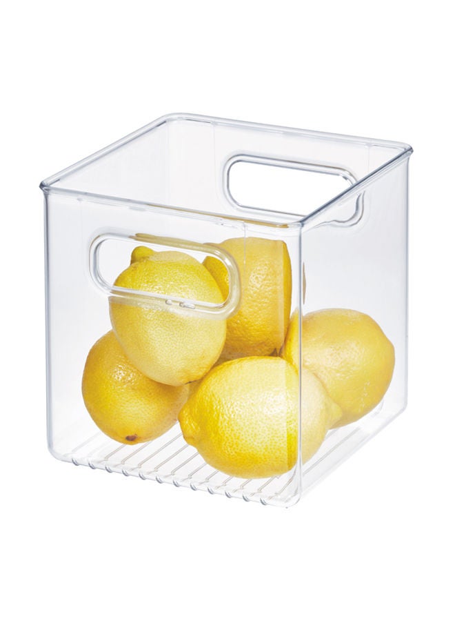 IDesign صندوق تخزين ثلاجة + مخزن إنترديزاين 6 × 6 × 6 بوصة شفاف - Image 1