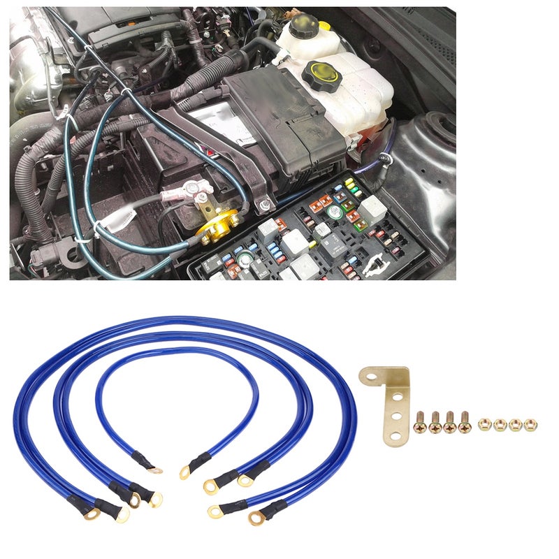 Universal 5-Point Auto Car Earth Cable System Ground Grounding Wire Kit - Image 4