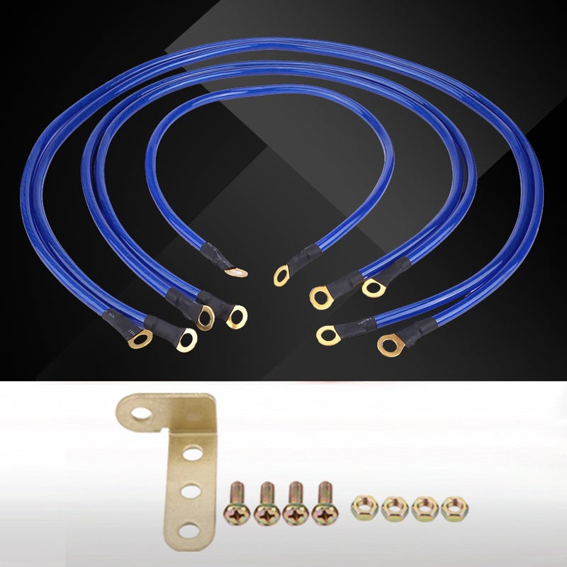 Universal 5-Point Auto Car Earth Cable System Ground Grounding Wire Kit - Image 5