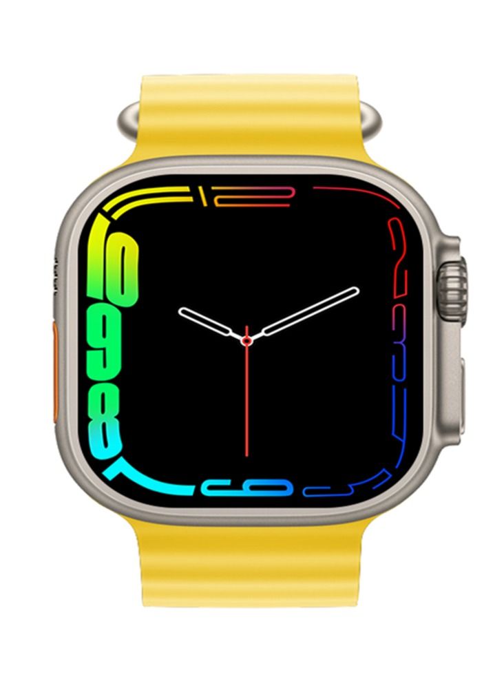 AROAQ T900 Ultra Wireless Charging New Features Super Fast Latest Smart Watch Yellow - Image 1