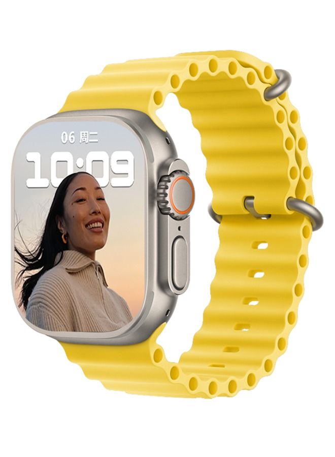 AROAQ T900 Ultra Wireless Charging New Features Super Fast Latest Smart Watch Yellow - Image 5