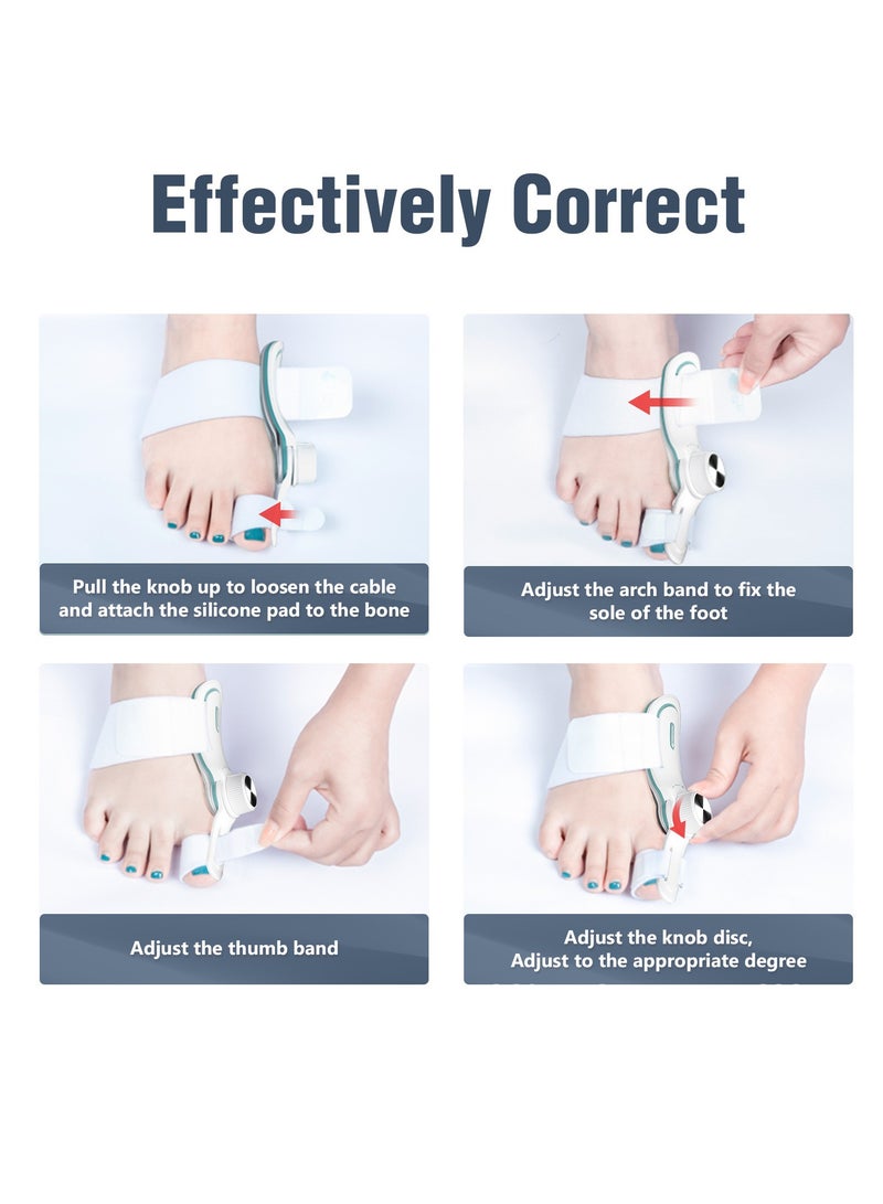 general Foot Care Bunion Corrector Hallux Valgus Orthotics Big Toe Toe Homing Linters Adjustable Bunion Pads with 3 Angles Fixing Plate - Image 4