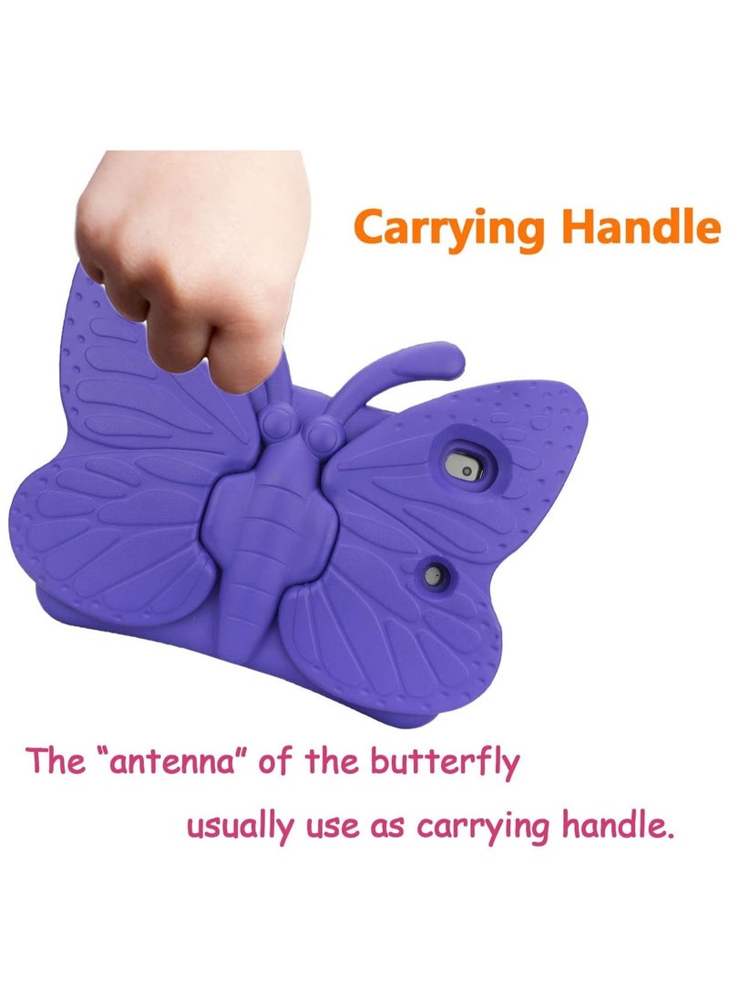 IAF iPad 9th 8th 7th Generation Case Kids Girls, Cute Butterfly Shockproof EVA Foam Super Protection Stand Cover for iPad 2021 2020 2019 10.2" and iPad Air 3 Pro 10.5" - Purple - Image 3