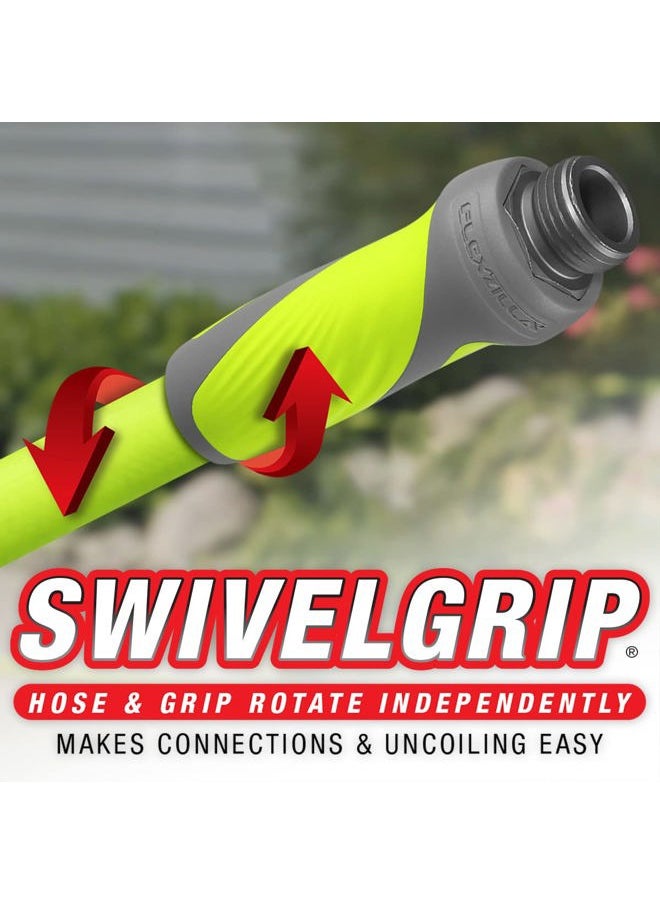 Flexzilla Garden Lead-in Hose with SwivelGrip, 5/8 in. x 10 ft., Heavy Duty, Lightweight, Drinking Water Safe, ZillaGreen - HFZG510YWS-E  - Image 4