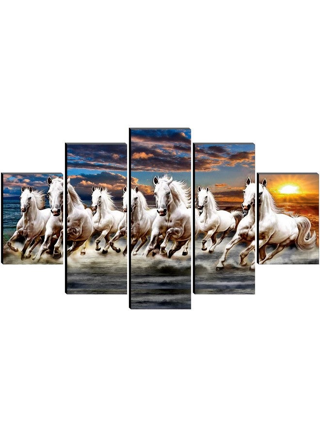SAF مجموعة SAF من 5 خيول جارية بتقنية UV للديكور المنزلي هدية عنصر لوحة MDF 18 بوصة × 30 بوصة SAFPNL32234 - Image 2