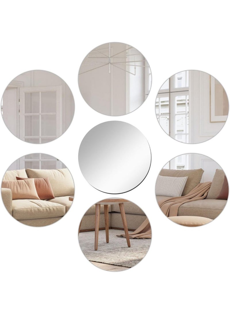 10-Pack Shatterproof Acrylic Round Mirror Sheets - Self-Adhesive Wall Mirror Stickers for DIY Decor & Table Centerpieces - Image 4