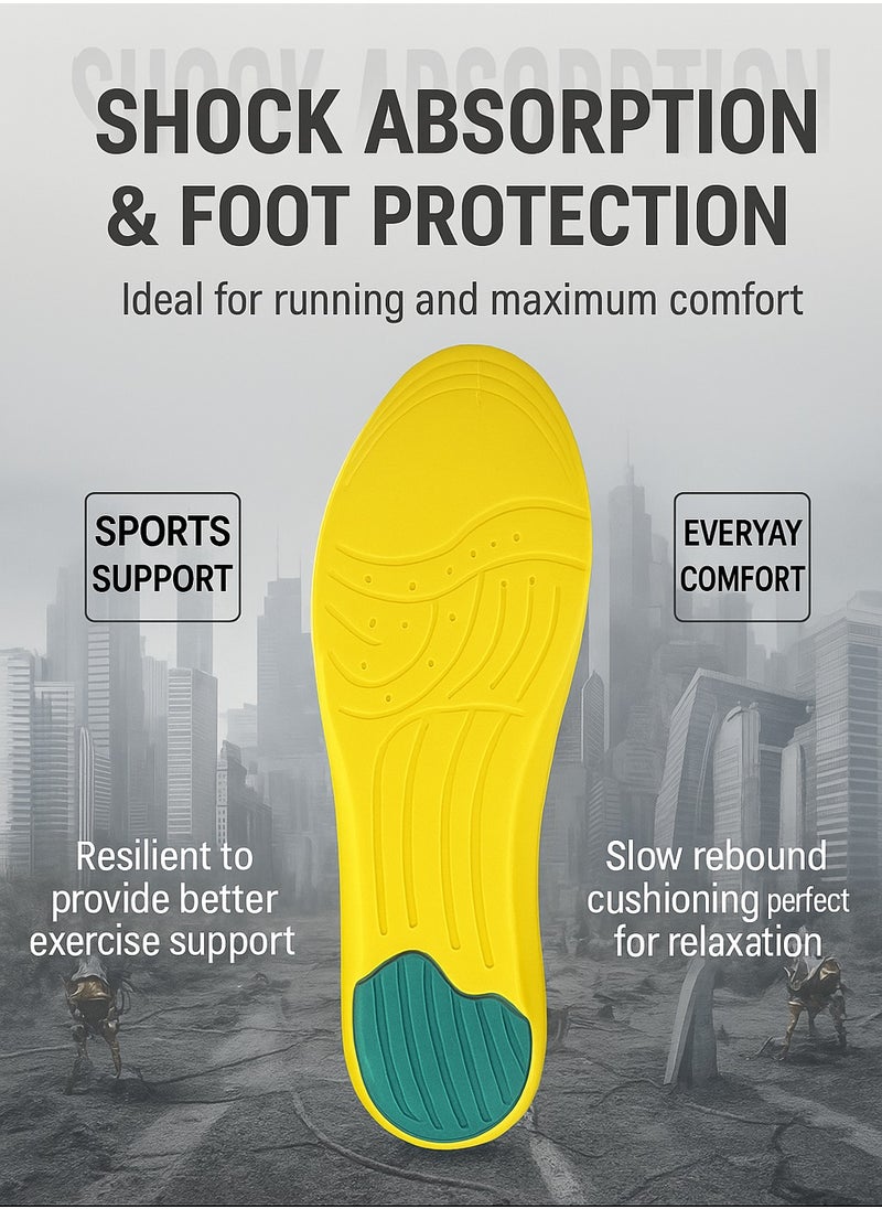 Generic Memory Foam Insoles with Arch Support, Shock Absorption, and Breathable Design - Sizes37- 4041-44  45-48  - Image 5