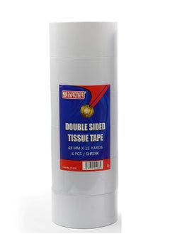 PARTNER 6-Piece Double Sided Tissue Tape 48mm Width  - Image 1