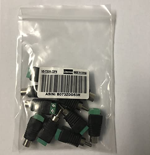 Liimevvon Lemoy 10-Pack Phono RCA Male and Female Plug to AV Screw Terminal Audio/Video Connector Adapter (5 Male & 5 Female) - Image 5
