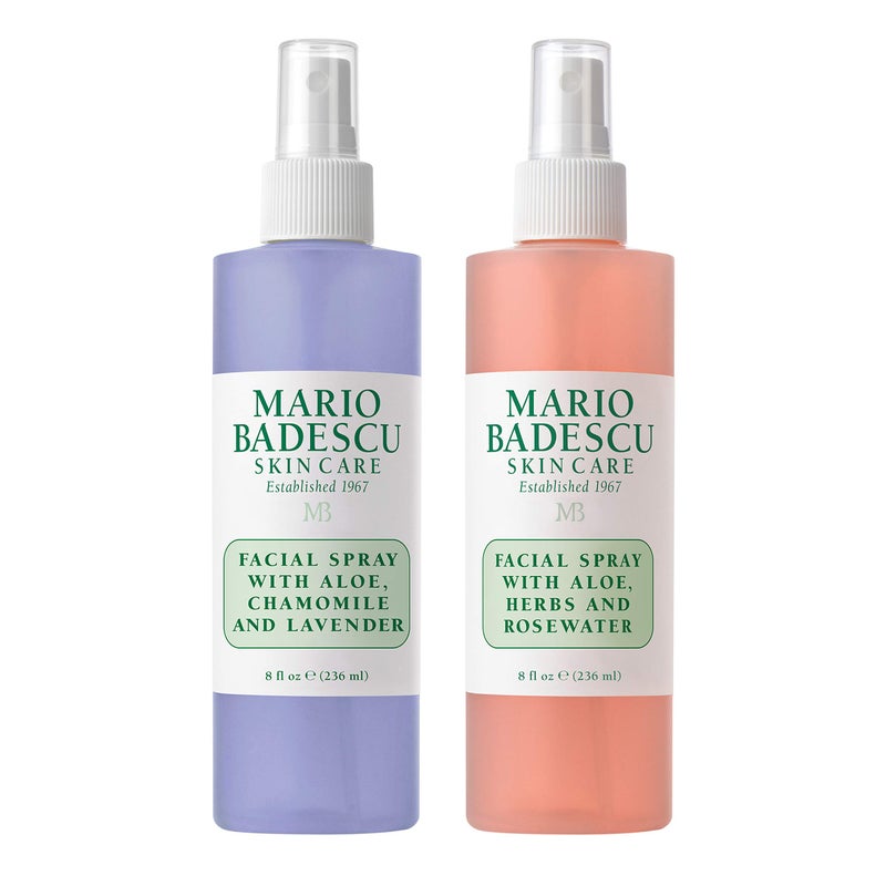 MARIO BADESCU بخاخ الوجه من ماريو بادسكو بالألوة، ماء الورد والبابونج - ثنائي اللافندر للوجه، الرقبة أو الشعر، رذاذ مهدئ ومرطب للوجه لجميع أنواع البشرة، لمسة رطبة الحجم: 8 أونصة سائلة (عبوة من 2)  - Image 1