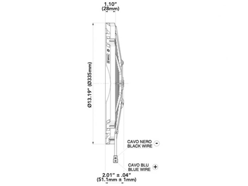 Spal 30100384 Pusher Fan (12In ; For Use W/ 15Amp Fuse at 13V), 1 Pack - Image 3