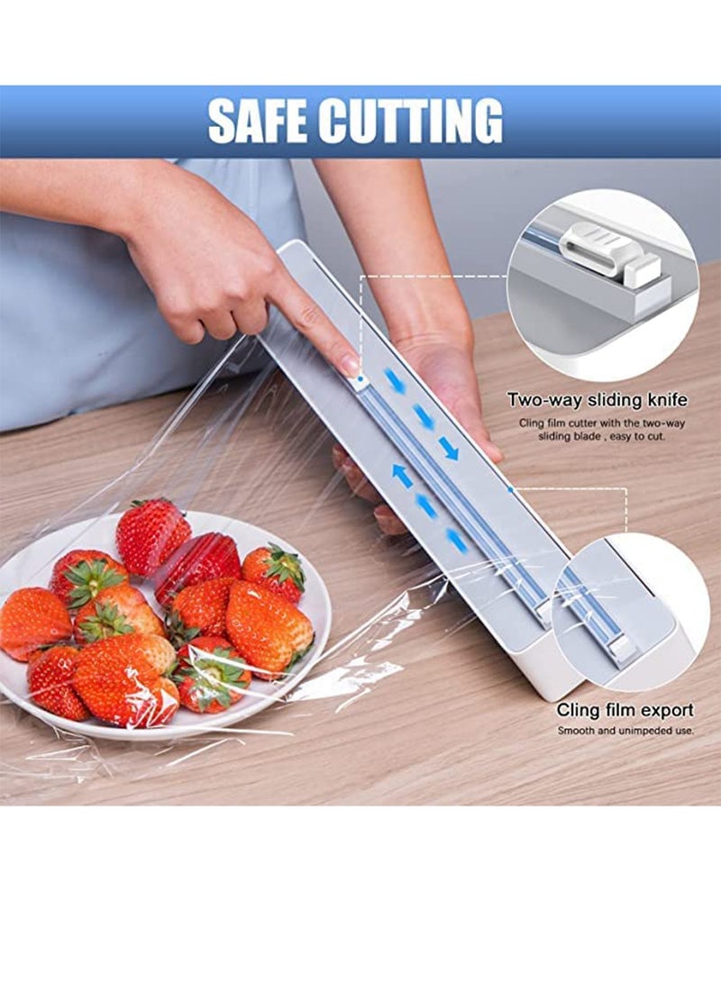 Magnetic Reusable Food Wrap Cutter Tin Aluminum Foil Dispenser wall Mounted - Image 4
