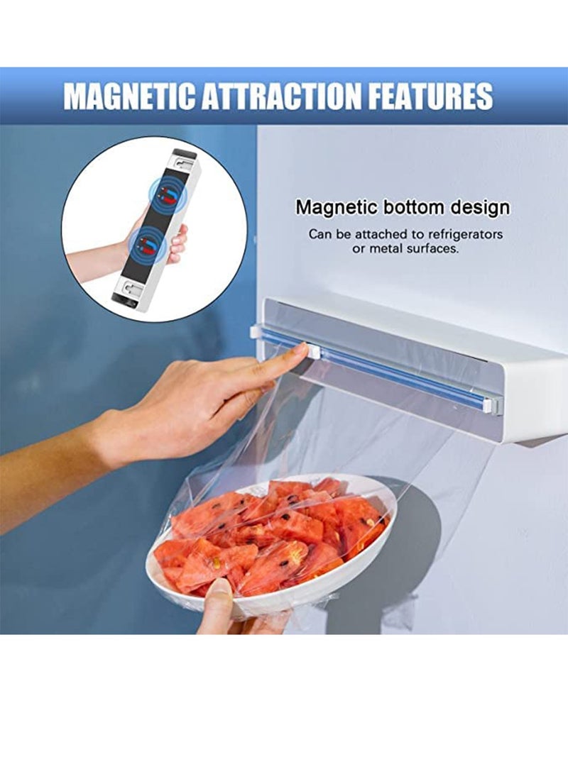 Magnetic Reusable Food Wrap Cutter Tin Aluminum Foil Dispenser wall Mounted - Image 3