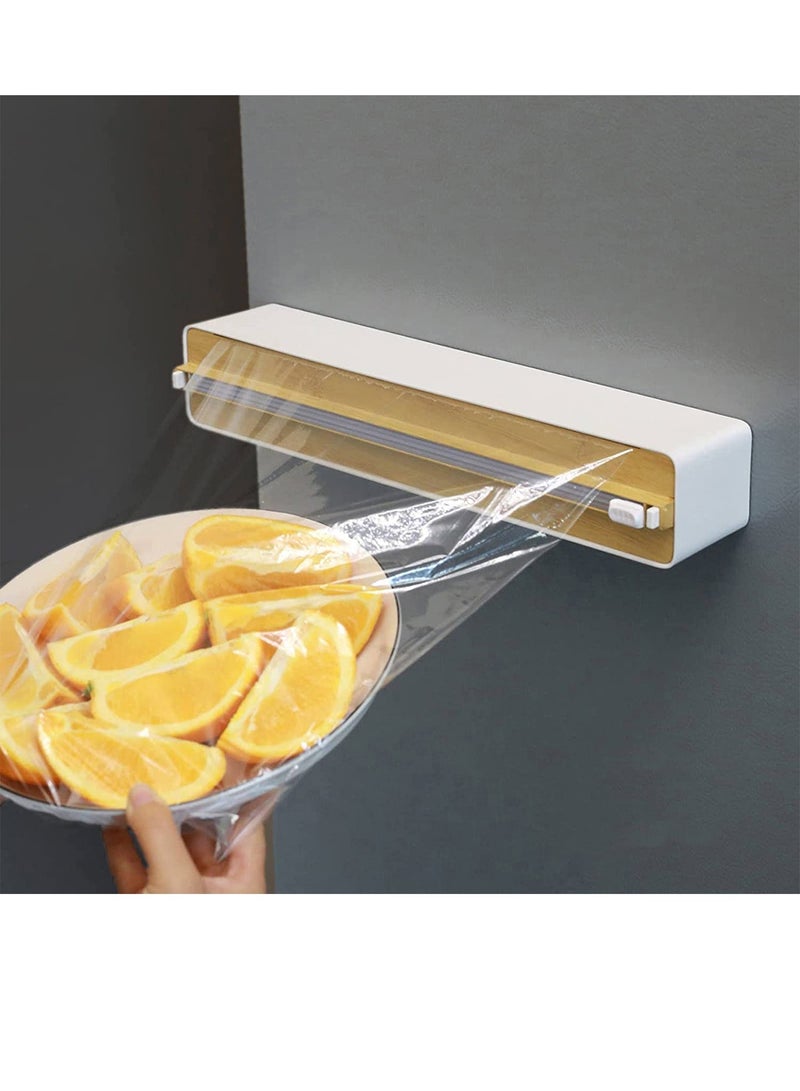 Magnetic Reusable Food Wrap Cutter Tin Aluminum Foil Dispenser wall Mounted - Image 1