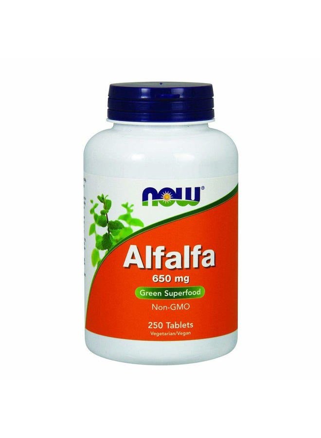 now Foods Alfalfa 250 Tablets ( 650mg) - Image 1