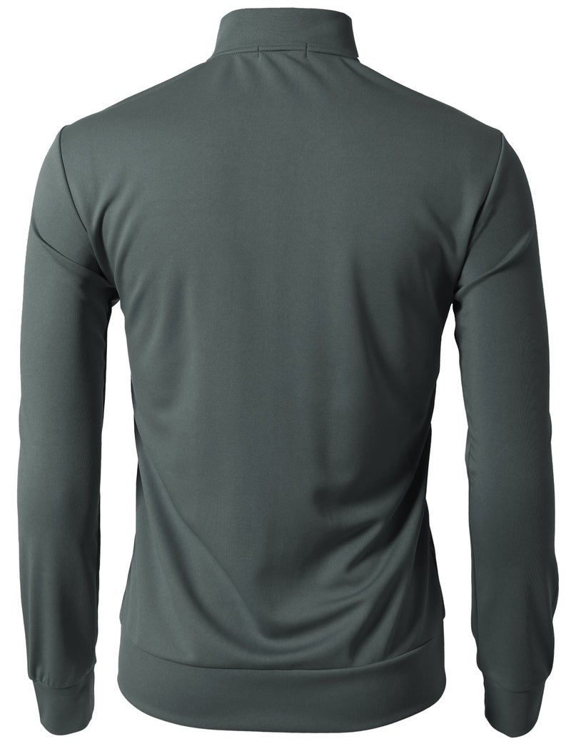 H2H Men's Essentials Warm-Up tripes Track Top CHARCOAL US 3XL/Asia 4XL (CMOJA0103) - Image 3