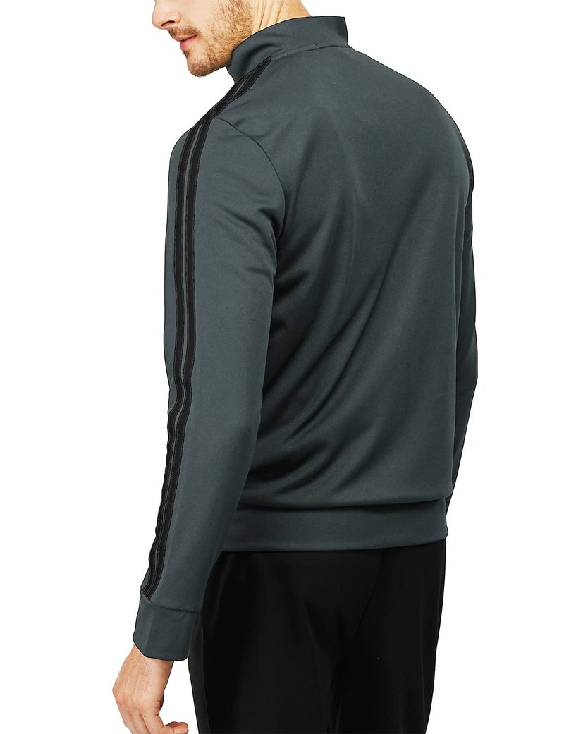 H2H Men's Essentials Warm-Up tripes Track Top CHARCOAL US 3XL/Asia 4XL (CMOJA0103) - Image 5