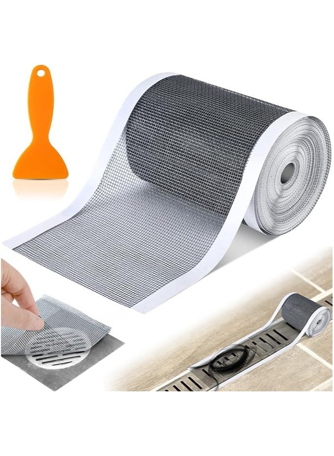 Disposable Drain Hair Catcher, Shower Hair Drain Catcher, Suitable for Shower Drain Cower, Linear Shower Drain (2.76in*33ft, 1 Pack) - Image 1
