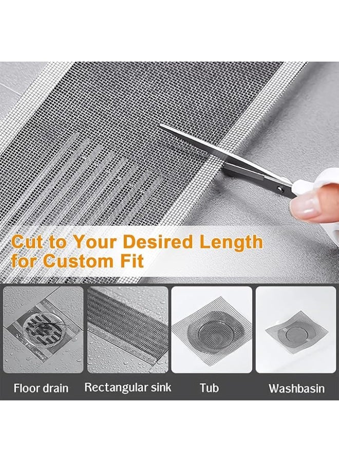 Disposable Drain Hair Catcher, Shower Hair Drain Catcher, Suitable for Shower Drain Cower, Linear Shower Drain (2.76in*33ft, 1 Pack) - Image 3