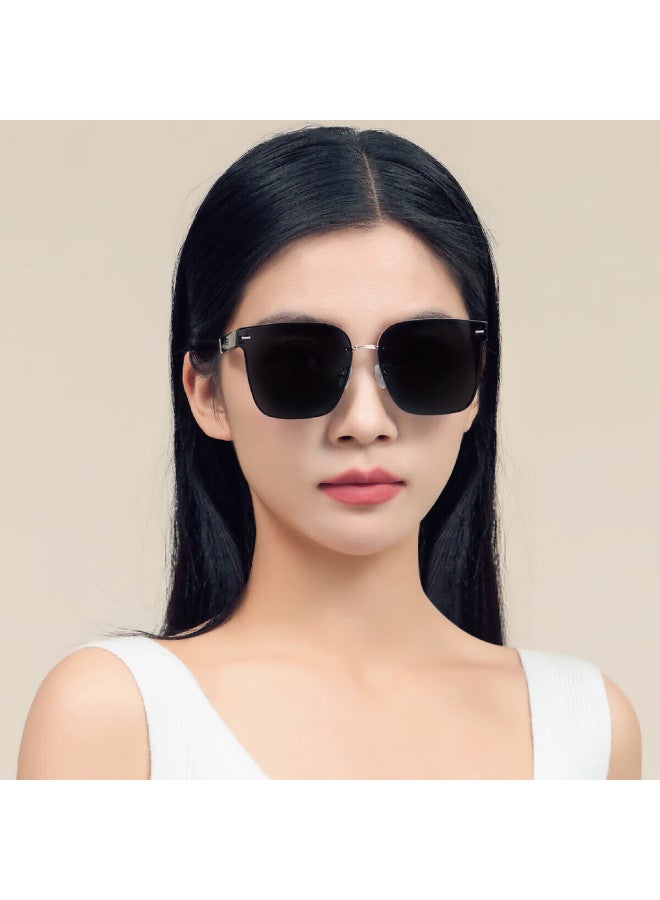 Prsr Vintage Large Frame Slimming Driving Sungl Uv Protection Ps2048 - K Gold/gray - Image 1