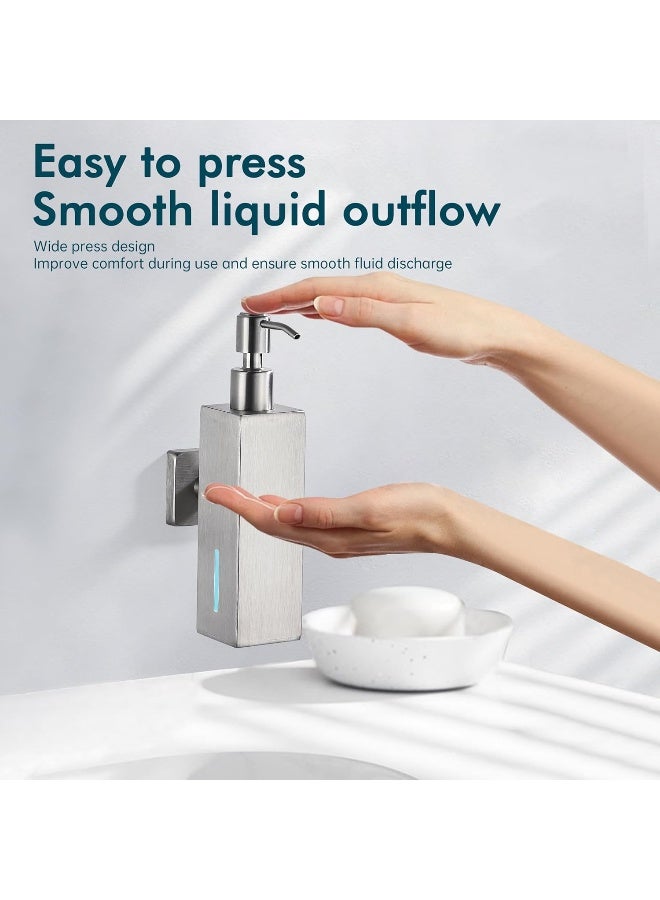 BRIMIX BRIMIX Wall Mounted Soap Dispenser Stainless Steel 304 Hand Wash Liquid Soap Dispenser (Brushed)  - Image 3