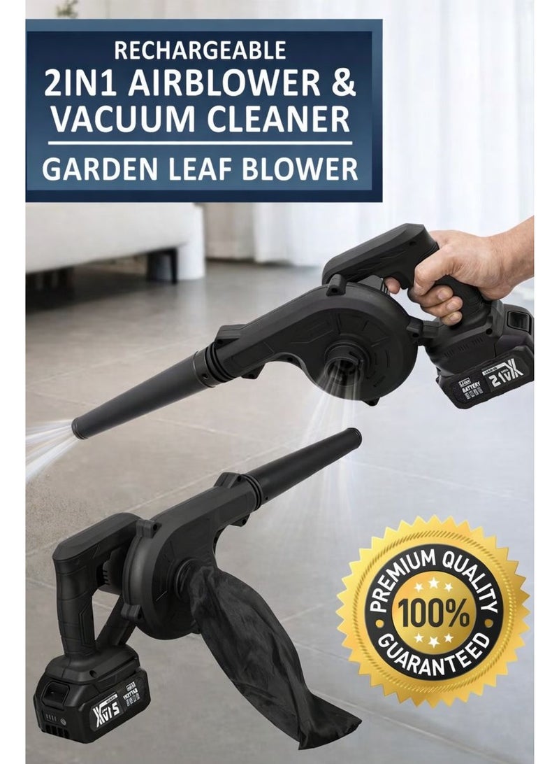 منفاخ أوراق الشجر اللاسلكي 2 في 1 ومكنسة كهربائية قوية بجهد 21 فولت، محرك 18000 دورة في الدقيقة، تدفق هواء عالي السرعة، خفيف الوزن وقابل للحمل، سرعة رياح قابلة للتعديل، آلة نفخ كهربائية صغيرة محمولة قابلة لإعادة الشحن ومجفف رطب، أداة كهربائية للأوراق والغبار وحطام السيارة والفناء والمرآب ومنظف الثلج في الفناء وتنظيف الكمبيوتر في المكتب المنزلي.