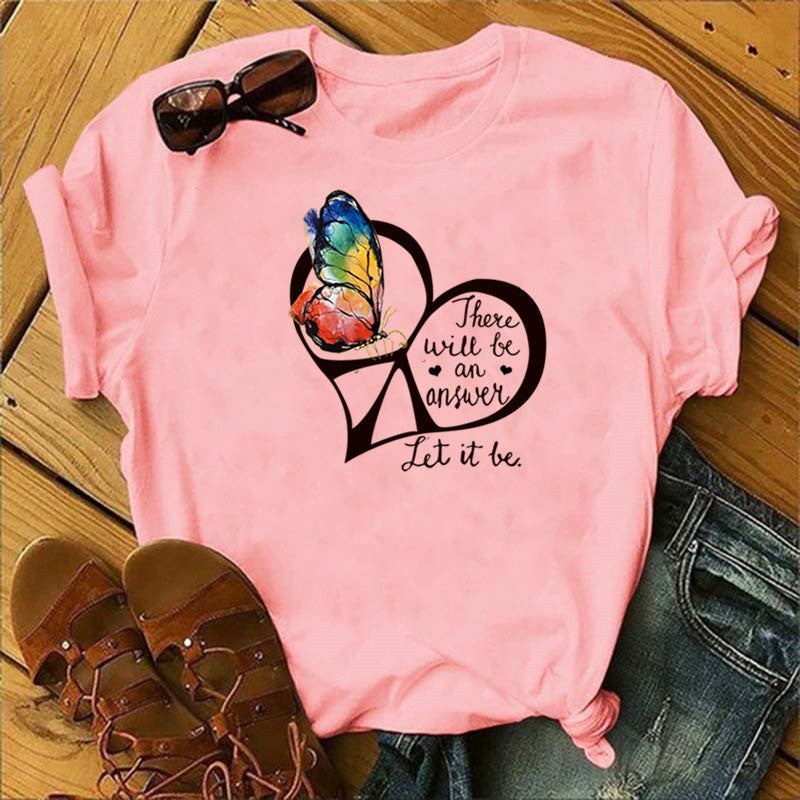 2020 AliExpress wish ebay Amazon foreign trade independent station womens Christmas Animal Flower short sleeve Pink 