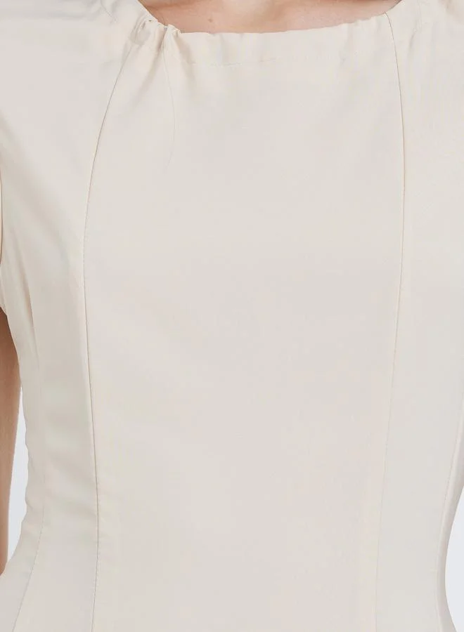 Take Two Take Two Solid Pleated Sleeveless A-Line Maxi Dress
