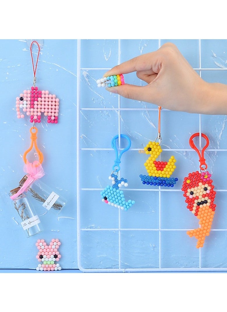 3000 grains of water mist magic beads children puzzle diy handmade magic beads doudou toys 3D loose beads [Supreme] - 24 colors 2400 grains + 6 colors 600 crystal beads + storage box  - Image 3