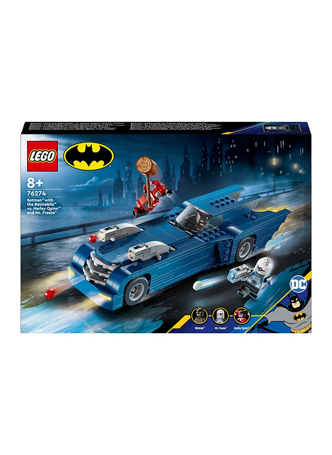 LEGO DC Batman with the Batmobile vs. Harley Quinn and Mr. Freeze, Car Toy, Super-Hero Vehicle Set, with 3 Minifigures, Birthday Gift for 8 Plus Year Old Boys and Girls 76274  - Image 2