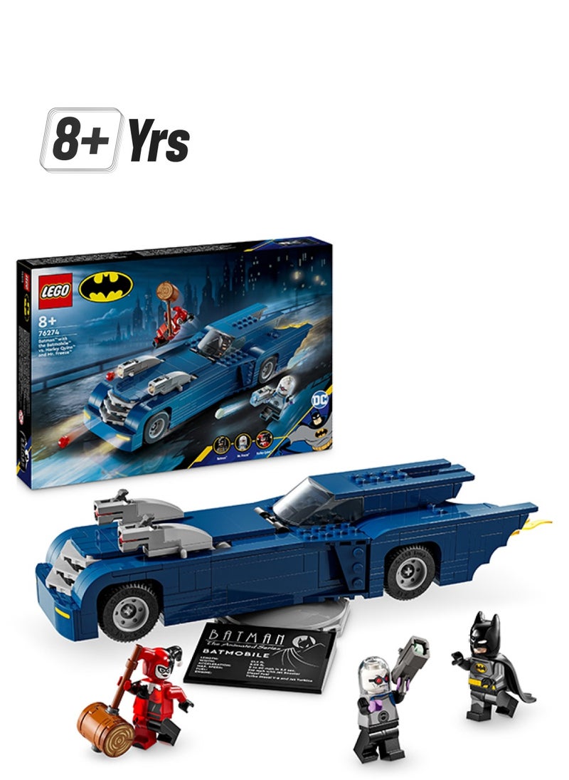 LEGO DC Batman with the Batmobile vs. Harley Quinn and Mr. Freeze, Car Toy, Super-Hero Vehicle Set, with 3 Minifigures, Birthday Gift for 8 Plus Year Old Boys and Girls 76274  - Image 1