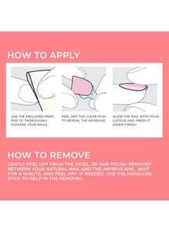 Impress KISS imPRESS No Glue Mani Press On Nails, Color, 'Never Too Navy', Blue, Short Size, Squoval Shape, Includes 30 Nails, Prep Pad, Instructions Sheet, 1 Manicure Stick, 1 Mini File  - Image 2